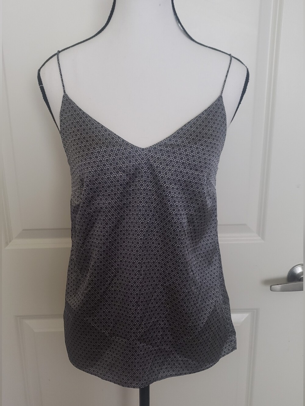 H&M Floral Print Black And White Tank Top